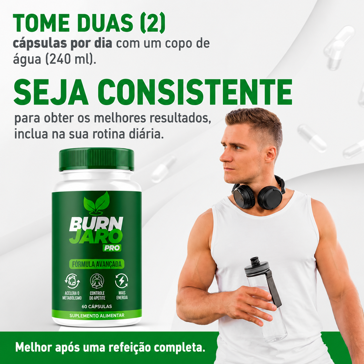 Burn Jaro Pro – Suplemento Alimentar em Cápsulas para Auxiliar no Gerenciamento do Peso